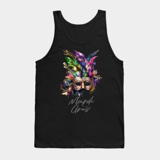 Mardi Gras Masquerade Mask Bead Parade Women Men Kids Tank Top